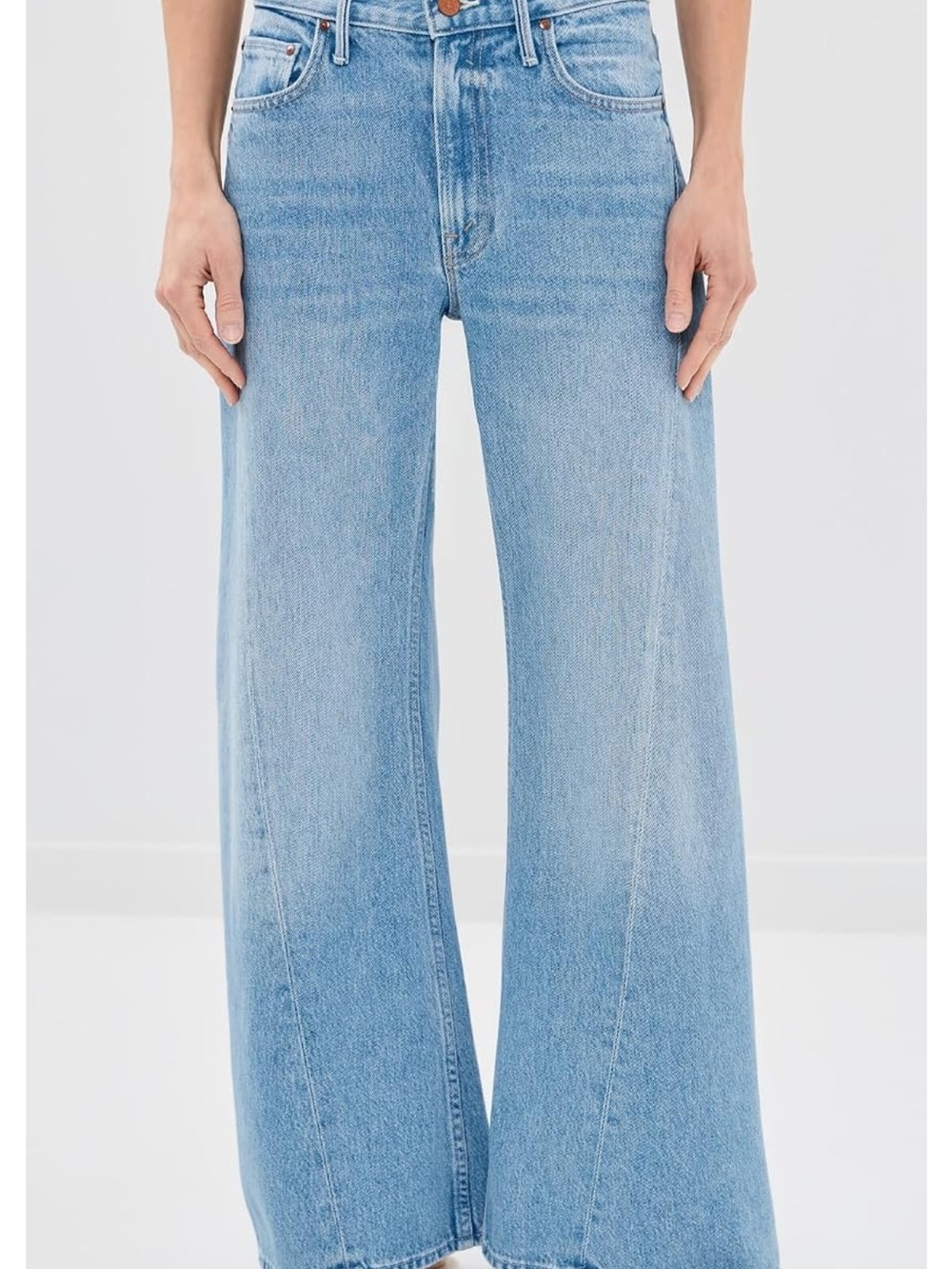 Mother Women's Petite Lil Lemon Twist Sneak Jeans in Munchies - Picture 8 of 11